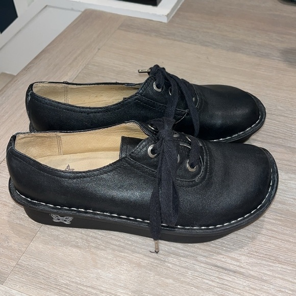 Alegria Women's black Leather Oxford ABBI Shoe ABB-601 Sz 37 or 7.5 nursing - Picture 6 of 13